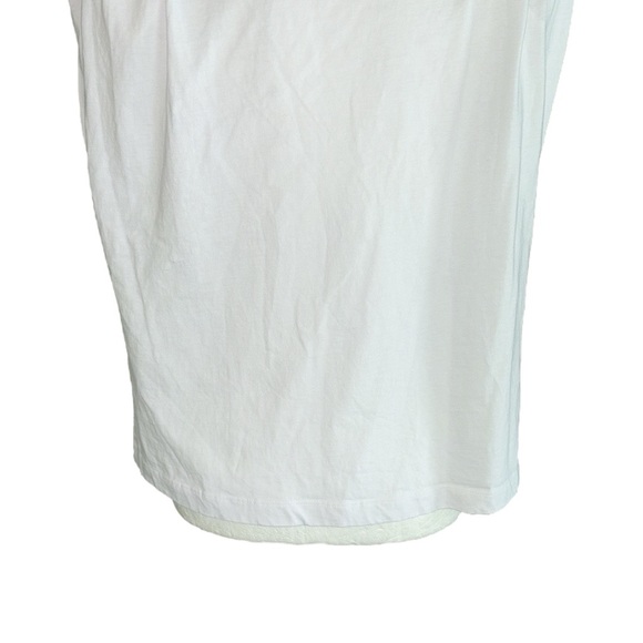 Zara White Shoulder Pad V-Neck Muscle Tee - L - Picture 11 of 15